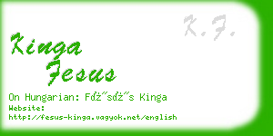 kinga fesus business card